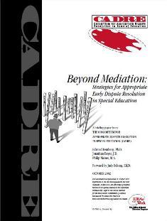 Image of CADRE Publication Cover for Beyond Mediation